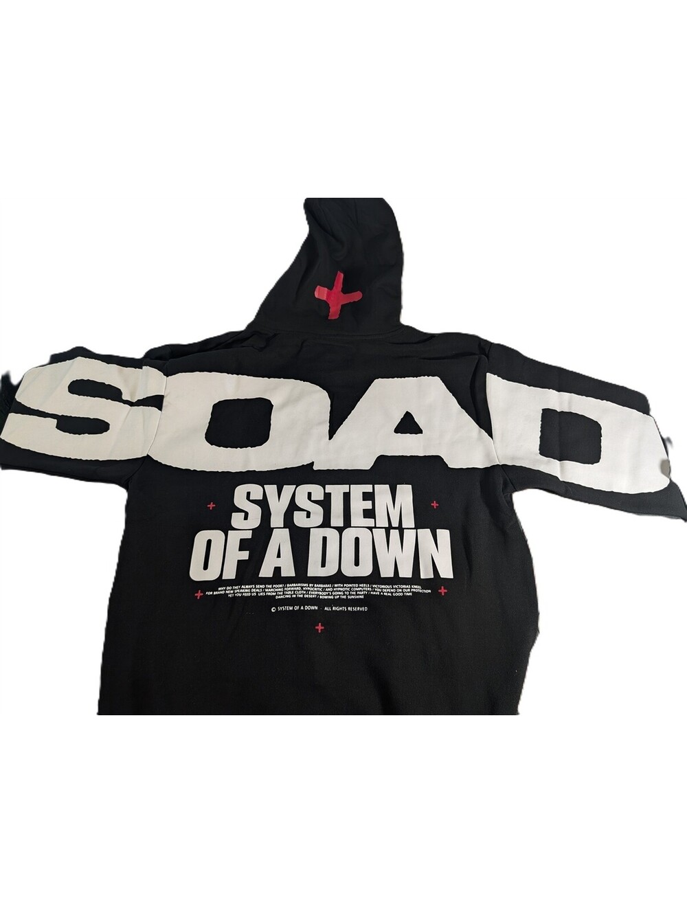 SYSTEM OF A DOWN | 2025 Oversized B.Y.O.B. Lyric Hoodie ~Never Worn~ L XL 2XL